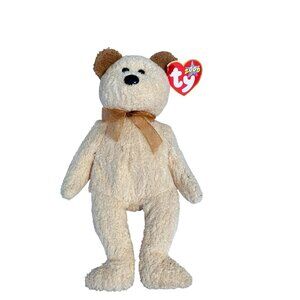 New Ty Beanie Babies 2000 Huggy Beige Tan Bear Plush Stuffed Animal Doll Toy 6 i